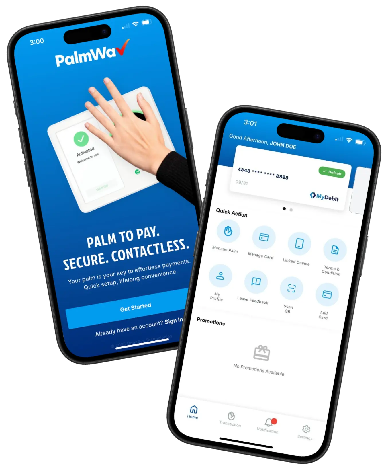PalmWav Mobile App Screen